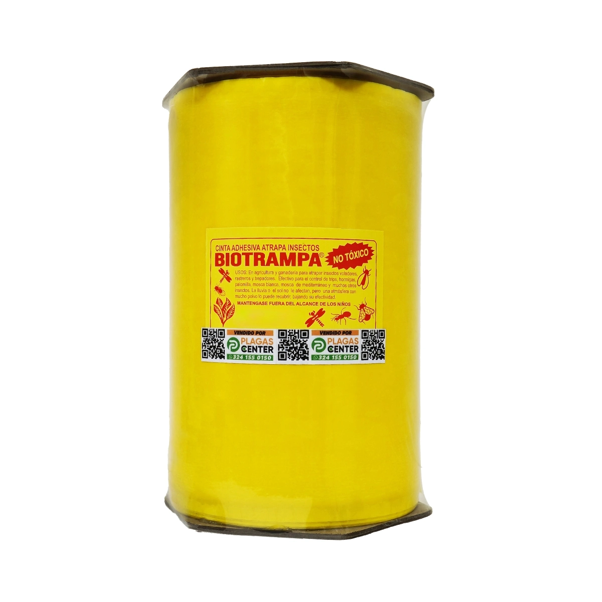 Biotrampa Banda Pegante Doble Cara 200 m – Trampa para Insectos 1 BANDA-ADHESIVA-PARA-INSECTOS-VOLADORES-TREPADORES-Y-ROEDORES-BIOTRAMPA-COLOR-AMARILLO-DE-200-MTS