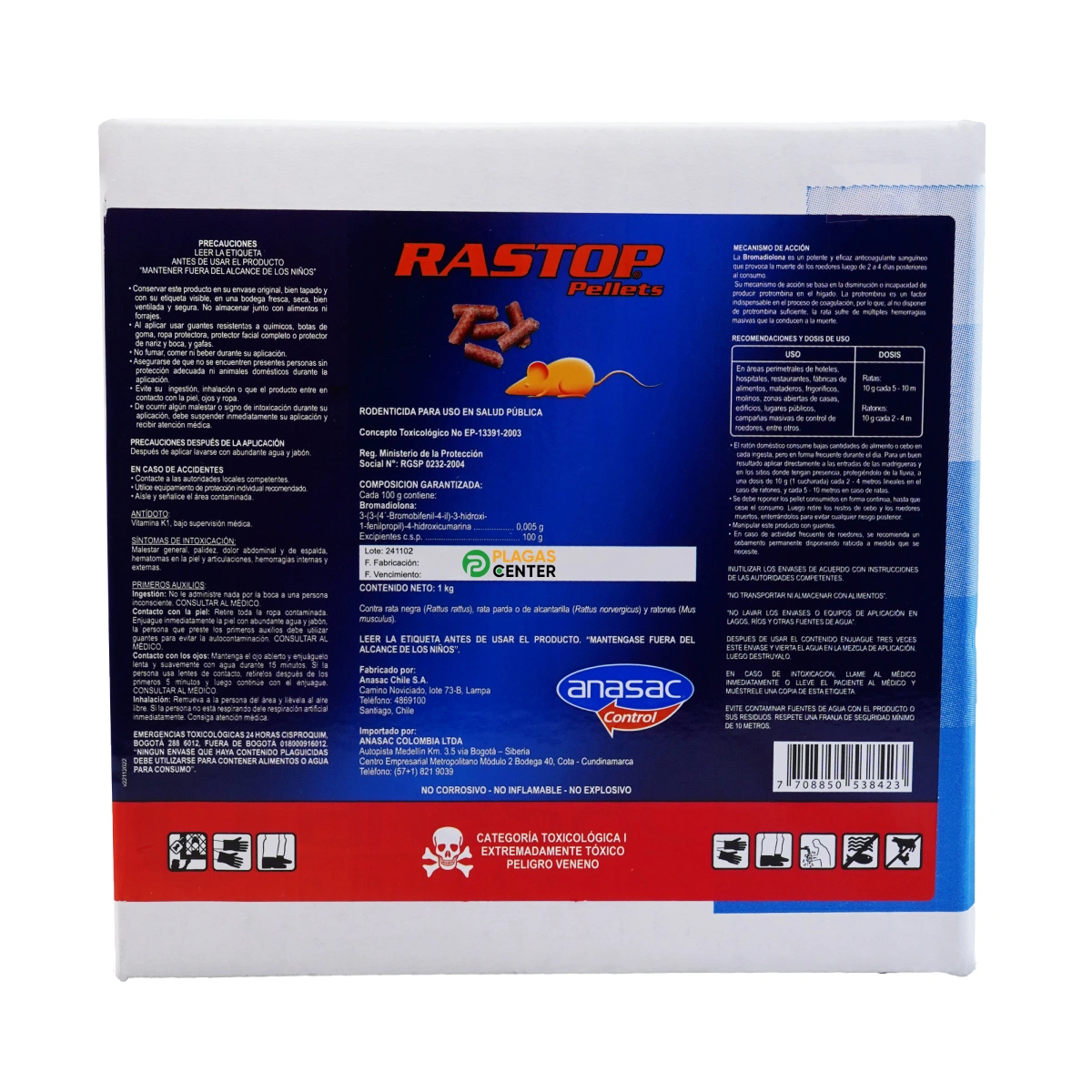 Rodenticida Rastop Pellets Kilo 1 REMEDIO-RODENTICIDA-PARA-RATAS-Y-RATONES-RASTOP-PELLETS-ANASAC-CONTROL