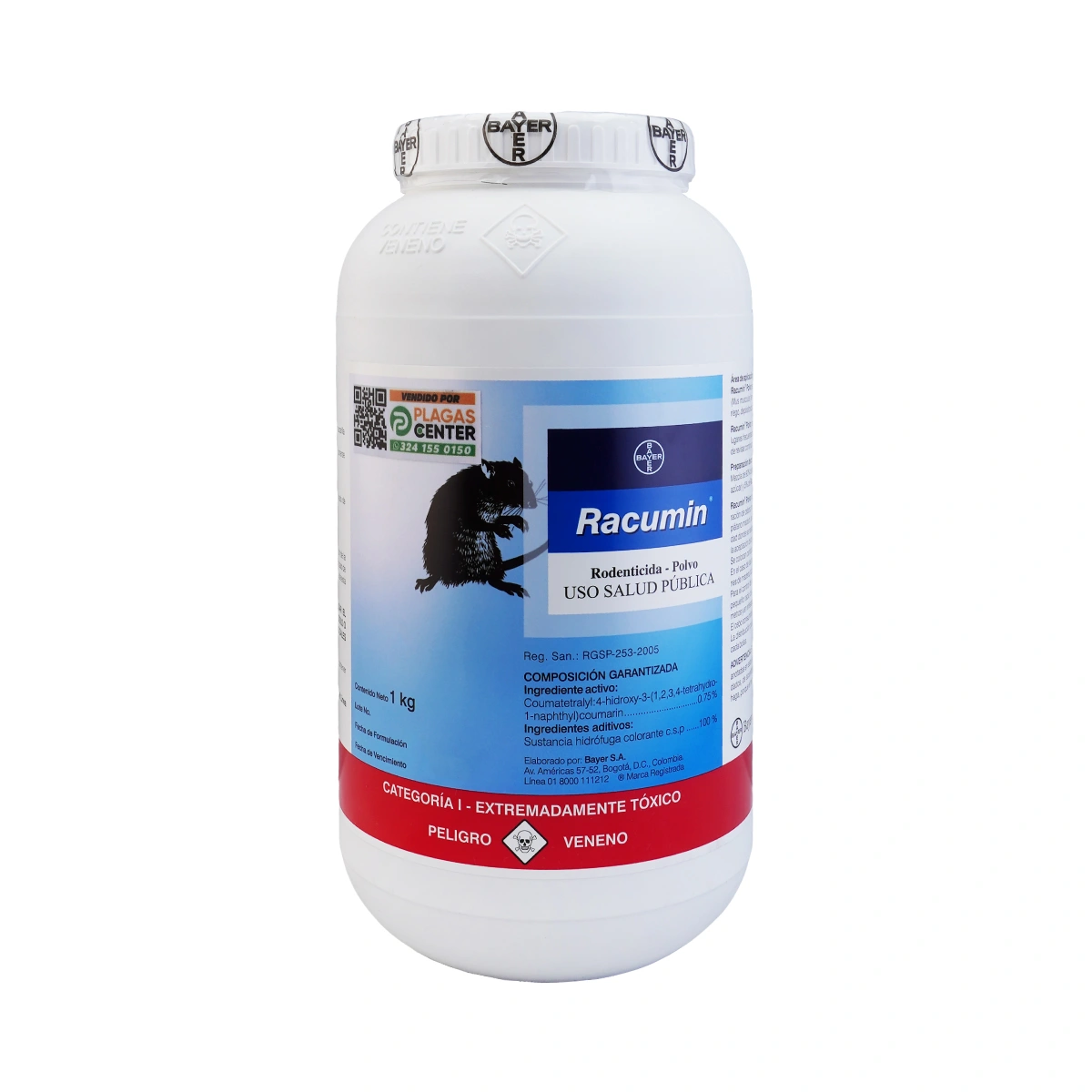 Rodenticida Racumin en Polvo 1 kg 1 RODENTICIDA-RACUMIN-VENENO-PARA-RATAS-Y-RATONES-SALUD-PUBLICA