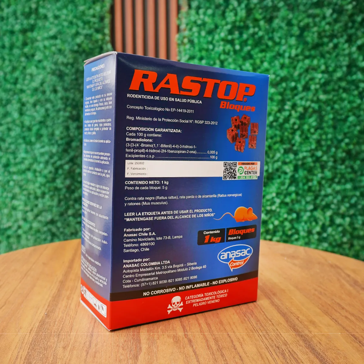 Rodenticida Rastop en Bloques Kilo 4 VENENO-MATARATA-RASTOP