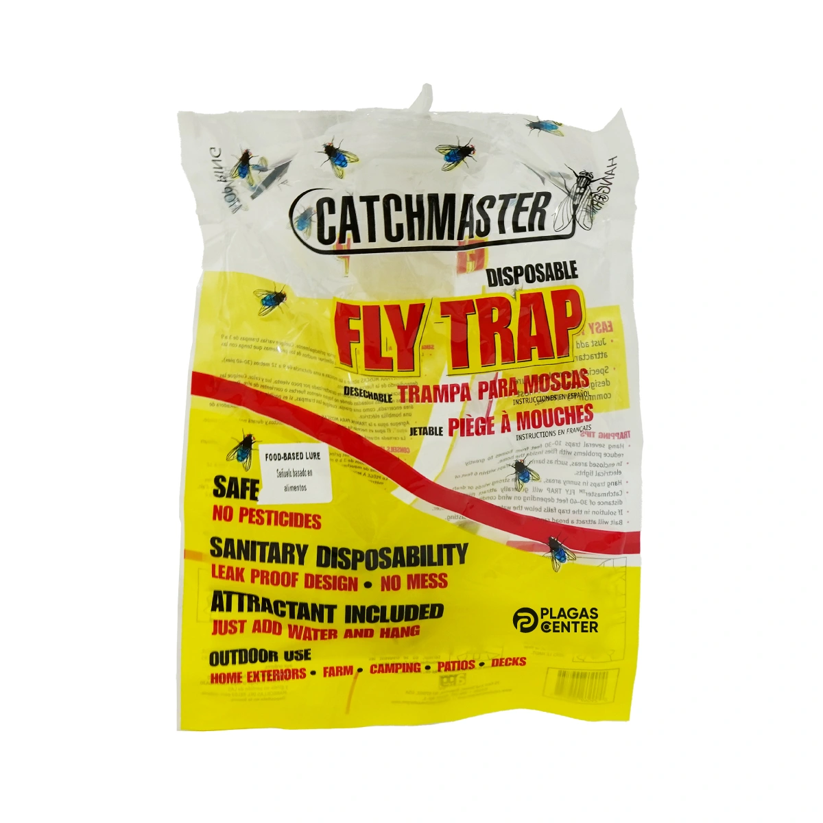 Combo Doméstico: 3 paquetes x 2 Platos Gomin + 1 Bolsa Atrapamoscas 975 3 BOLSA-ATRAPAMOSCAS-975-FLY-TRAP-CATCHMASTER
