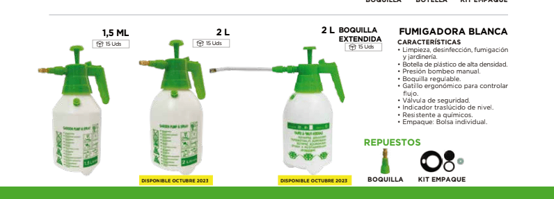 Fumigadora Blanca Normal 2 Lts 5 FUMIGADORA BLANCA
