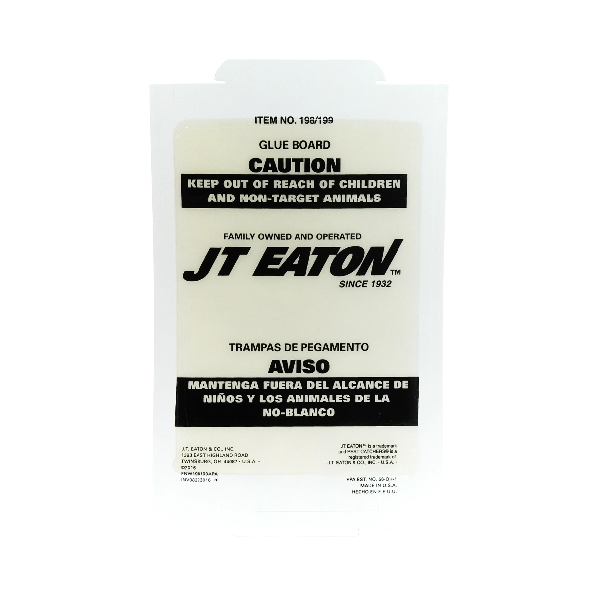 Lámina Pegamento para cucarachas y ratones Pest Catcher Jt Eaton 1 LAMINA-DE-PEGAMENTO-PARA-RATONES-E-INSECTOS-PEST-CATCHERS-JT-EATON