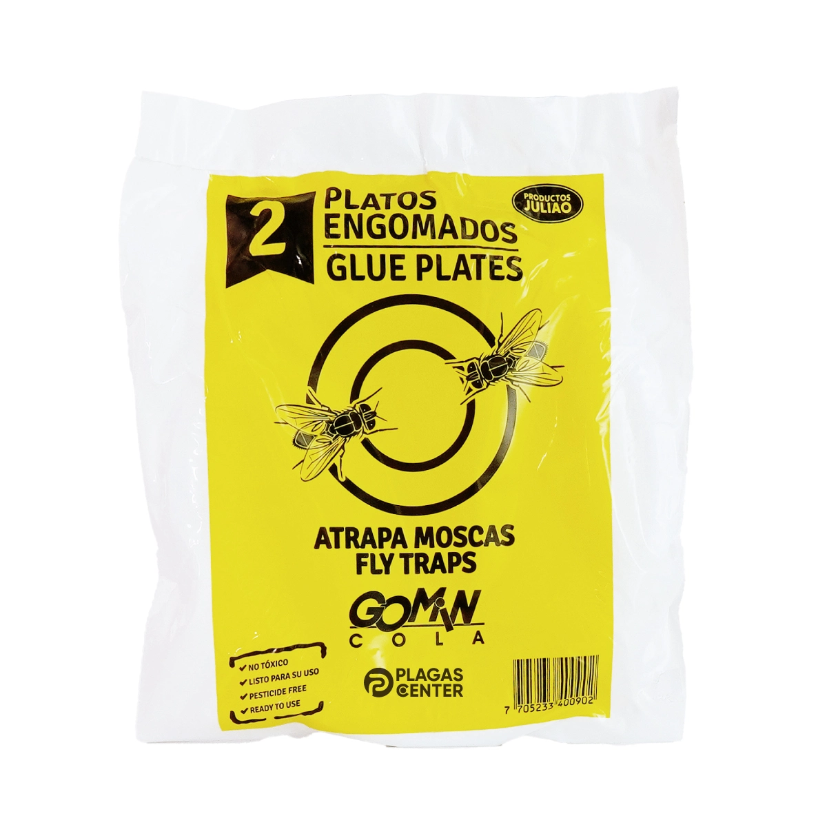 Platos Atrapa Moscas Gomin * 2 1 PLATOS-ATRAPA-MOSCAS