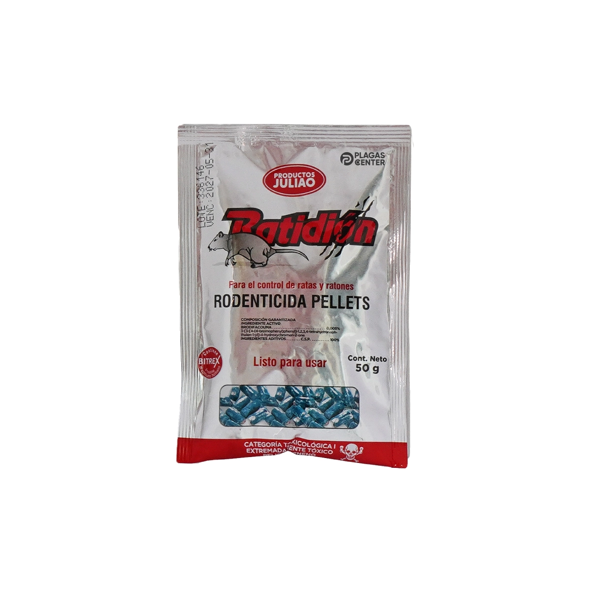 Rodenticida Ratidion Pellets 3 SOBRE-DE-RODENTICIDA-EN-PELLETS-PARA-USO-EN-EL-HOGAR-RATIDION-50G