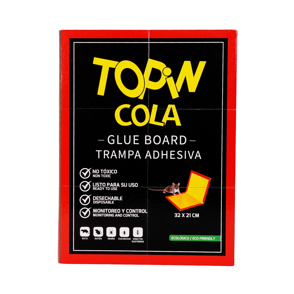 Trampa de pegamento para Roedores e Insectos Topin Cola 1 TRAMPA-ADHESIVA-PARA-CONTROL-DE-RATAS-TOPIN-COLA