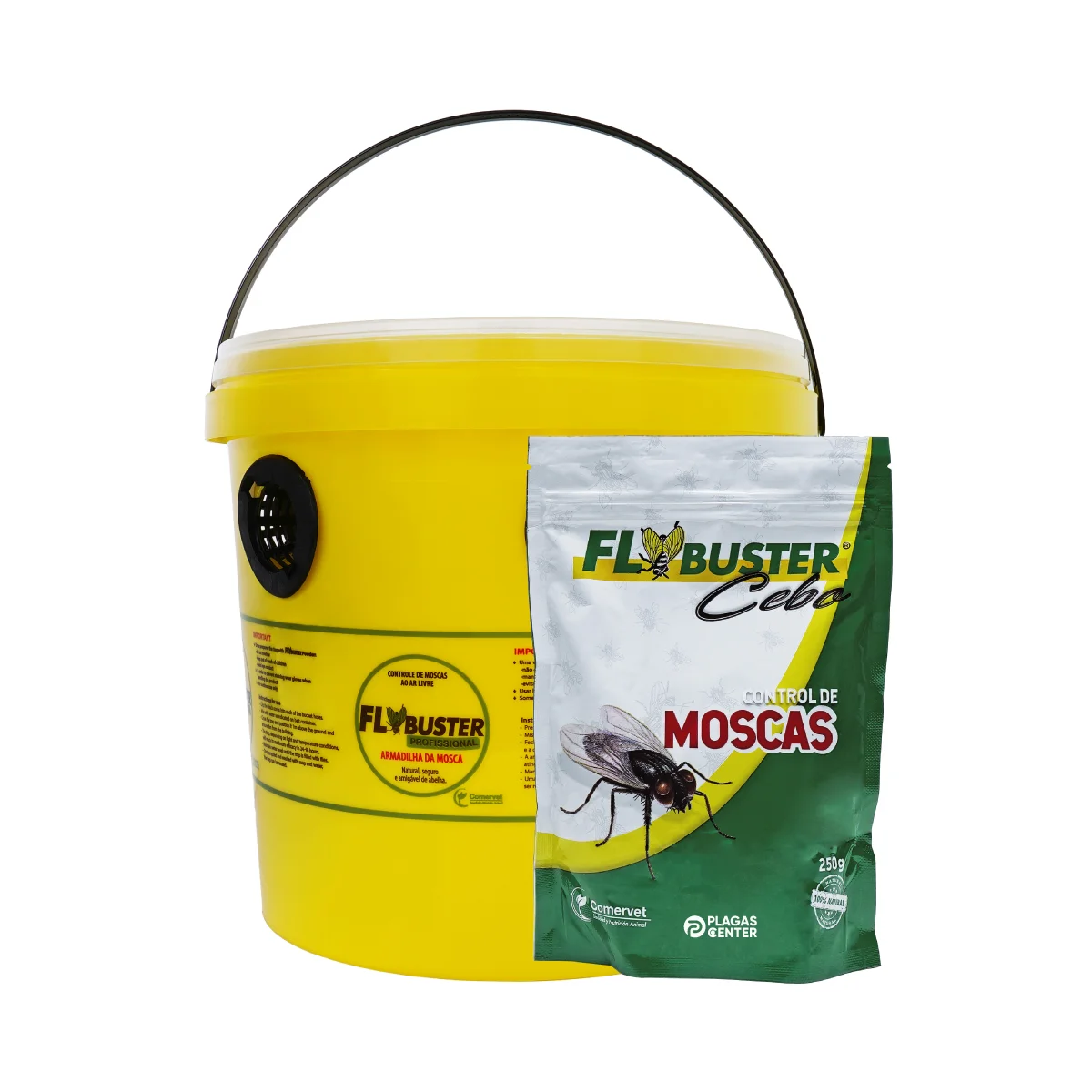 Combo Finca: Trampa para moscas Fly Buster 10 Lts + Cebo 250 Grs 1 TRAMPA-PARA-ATRAPAR-MOSCAS-EN-FINCA-FLYBUSTER