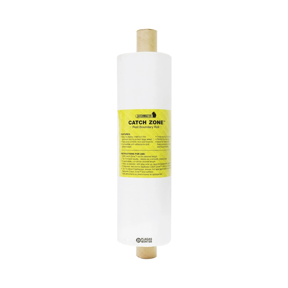 Catch Zone Pest Boundary Roll 934 Trampa Adhesiva 1 TRAMPA-PARA-CONTROL-DE-PLAGAS-EN-EN-PELLETS—CONTROLA-ROEDORES-Y-INSECTOS-RASTREROS—CATCHMASTER-CATCH-ZONE