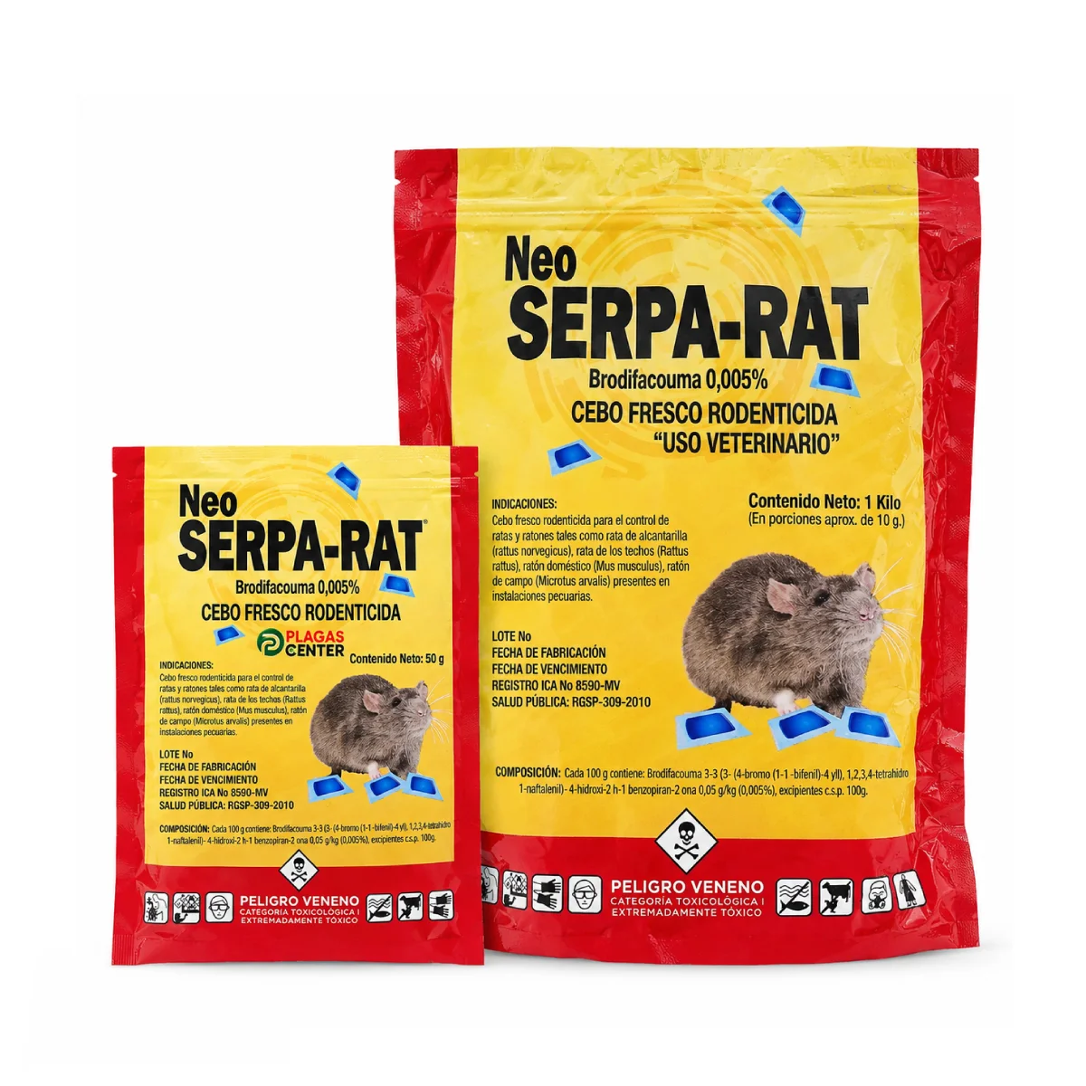 Neo serpa rat 50g 1kg fondo blanco