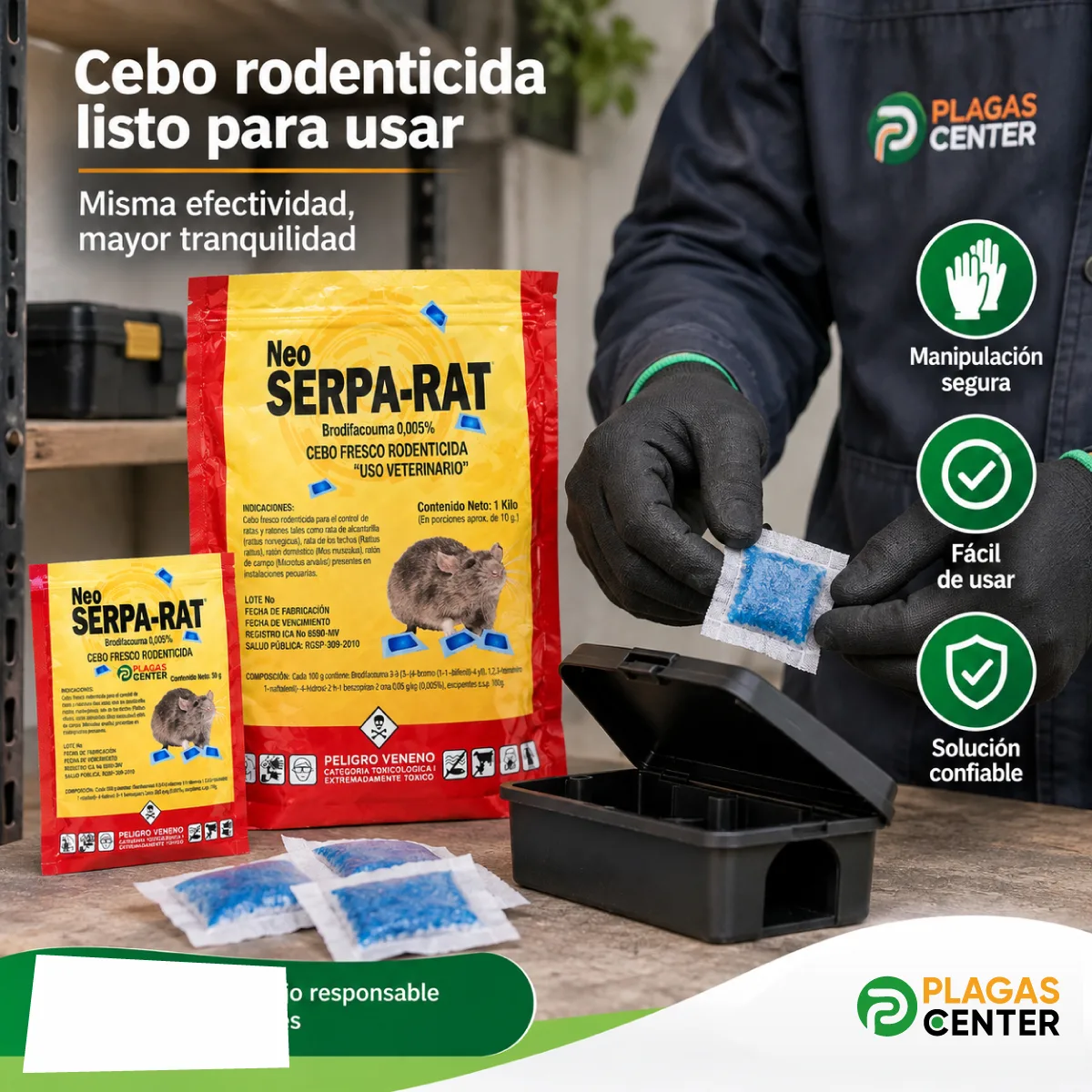 Neo serpa rat cebo fresco listo para usar