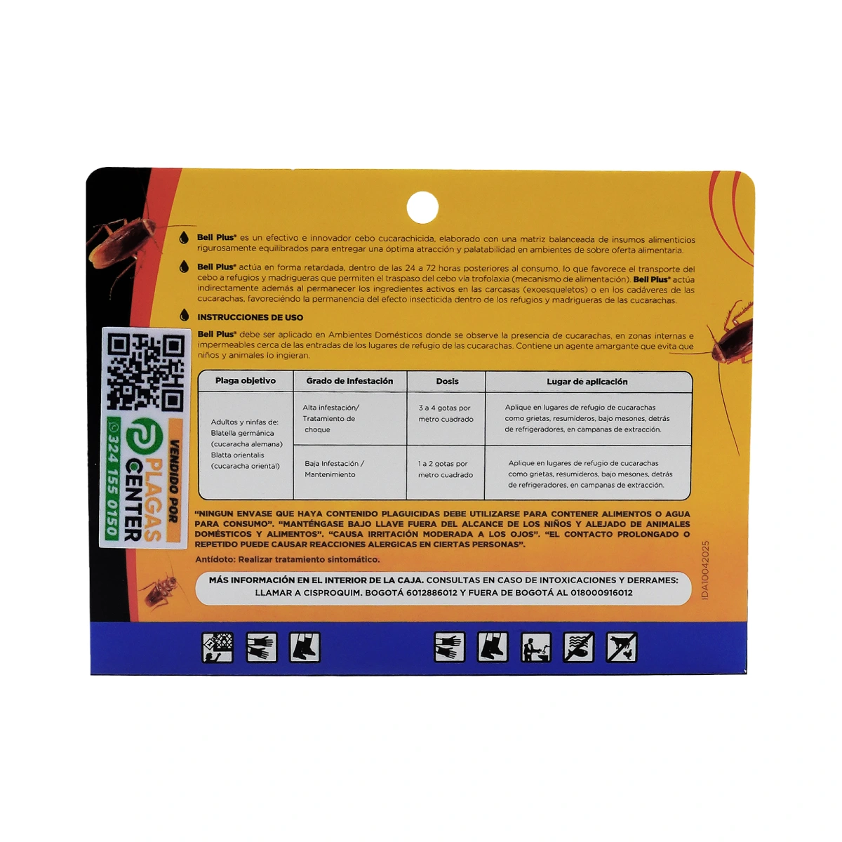 Bell Plus gel para cucarachas doble acción 5 bell-plus-cebo-veneno-para-cucarachas-gel