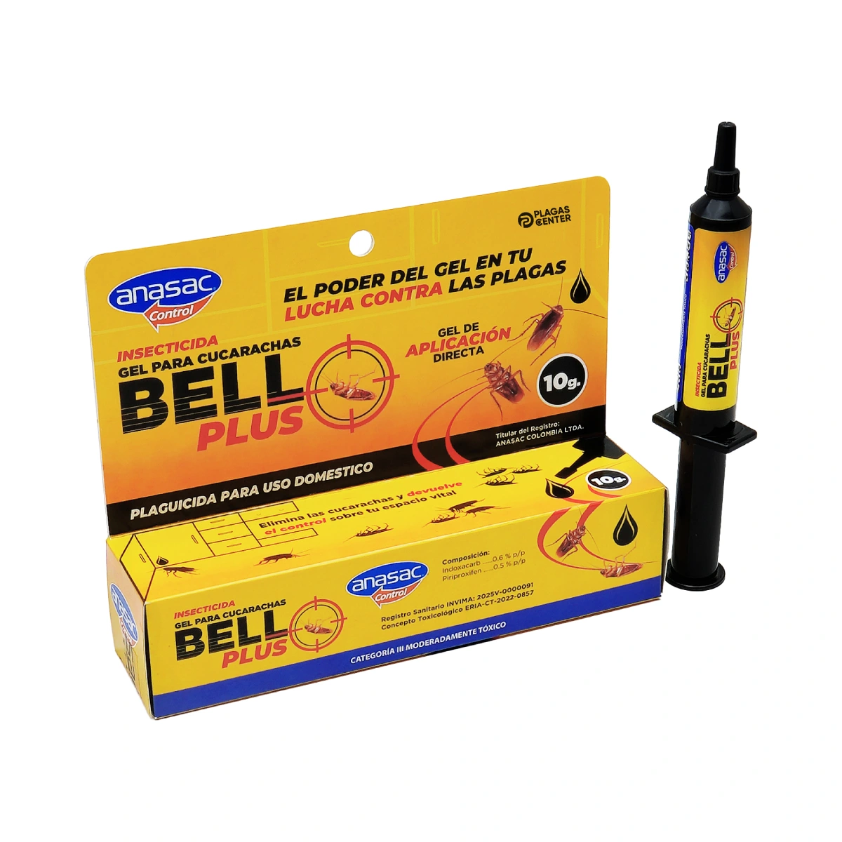 Bell Plus gel para cucarachas doble acción 3 bell-plus-veneno-para-cucarachas-anasac
