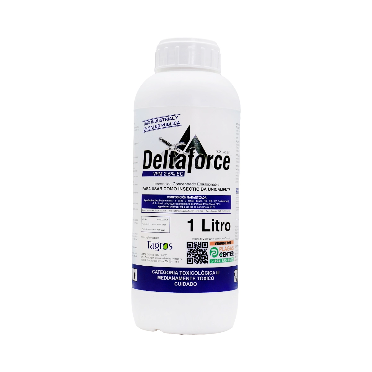 Insecticida Deltaforce VPM WP 2,5% EC con Deltametrina Litro 1 insecticida-deltametrina-deltaforce-vpm