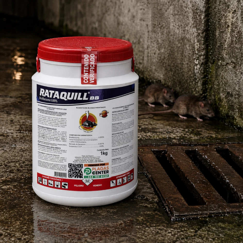Rodenticida Rataquill Bloque Parafinado Kilo 5 rataquill-bb-bloque-parafinado-uso-exterior-humedad