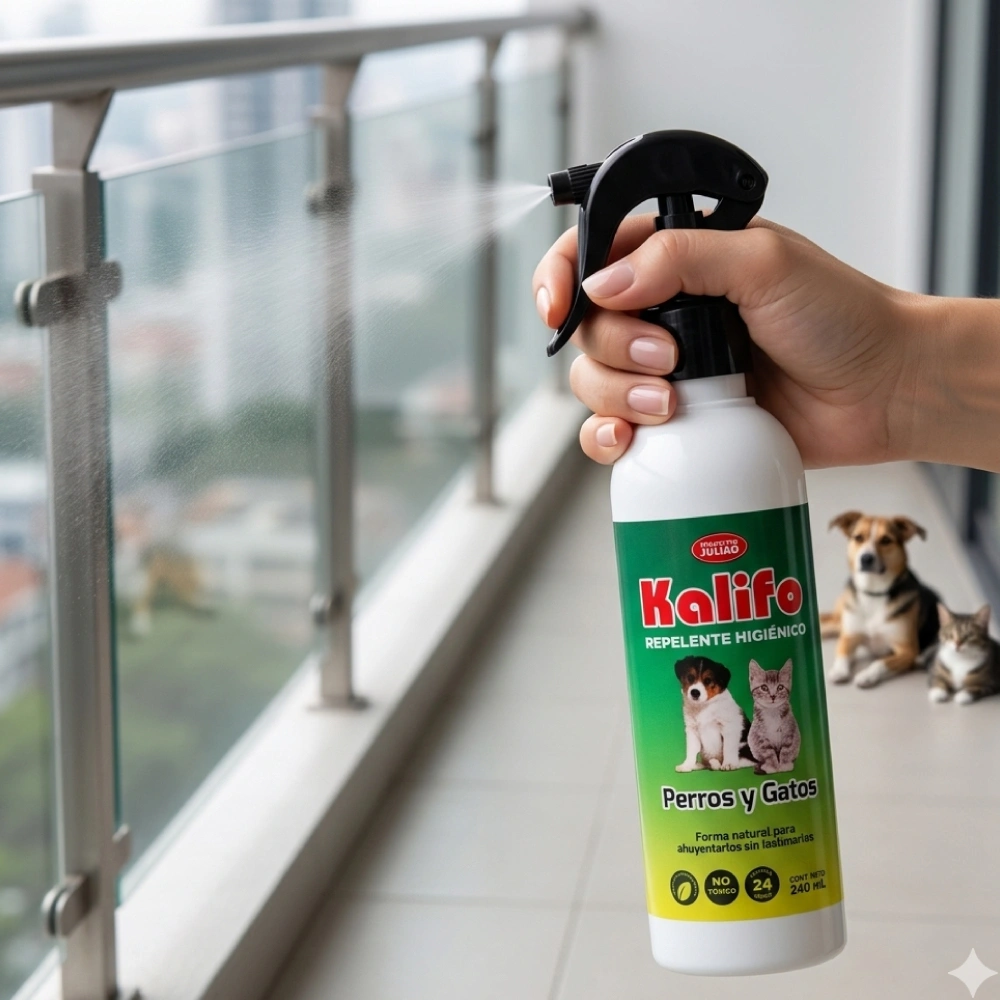 Repelente Líquido para Ahuyentar Perros y Gatos Kalifo 3 repelente-perros-gatos-para-superficies-kalifo