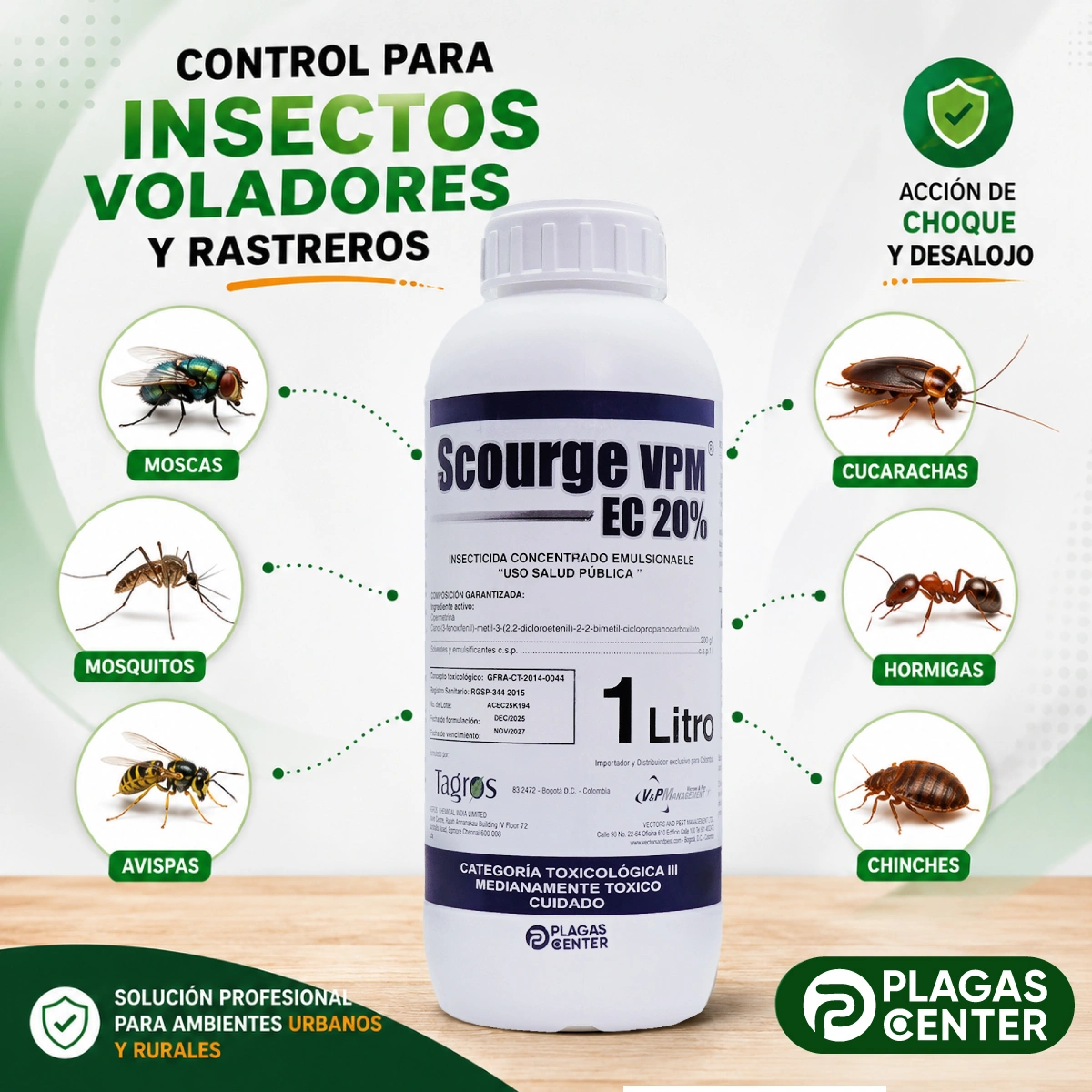 Insecticida Scourge VPM EC 20% Litro 6 Insecticida Scourge VPM EC 20% Litro - Imagen 6