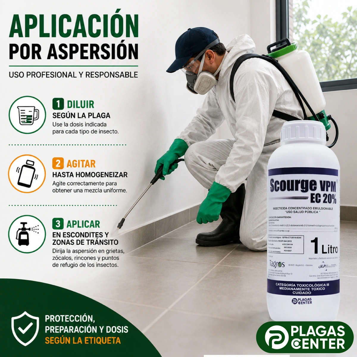 Insecticida Scourge VPM EC 20% Litro 3 Insecticida Scourge VPM EC 20% Litro - Imagen 3