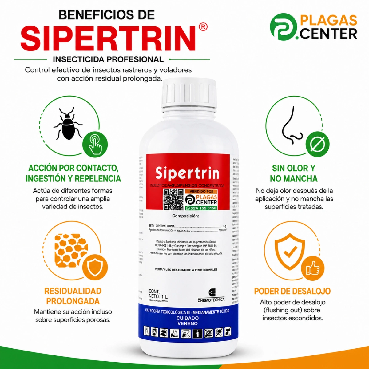 Insecticida Sipertrin Litro 6 Insecticida Sipertrin Litro - Imagen 6