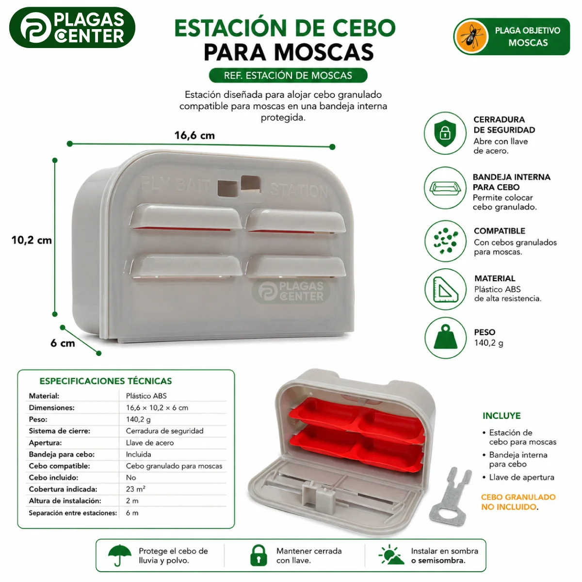 Estación de Cebo para Moscas Plástica 5 Estación de Cebo para Moscas Plástica - Imagen 5