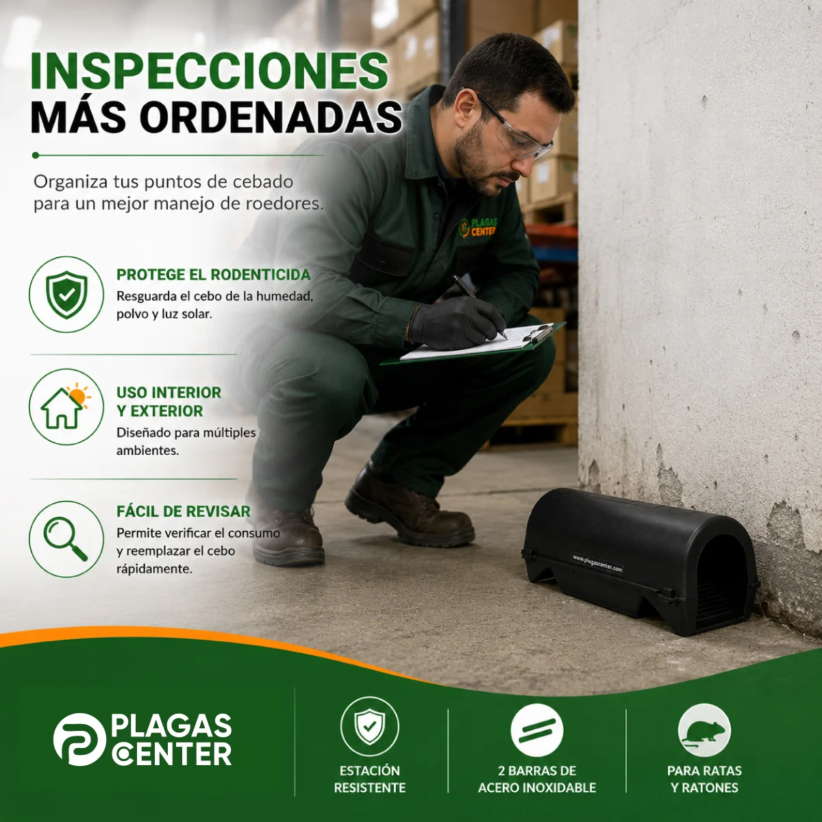 Tubo cebadero Alfa Pequeño 9 Caja cebadera para roedores bogota