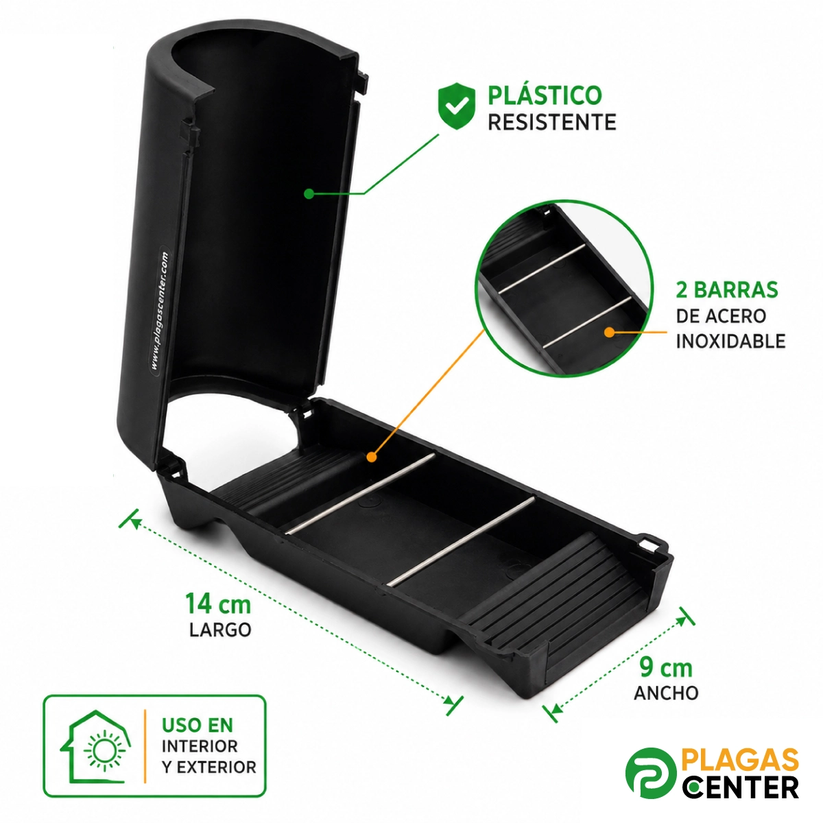 Tubo cebadero para control de roedores
