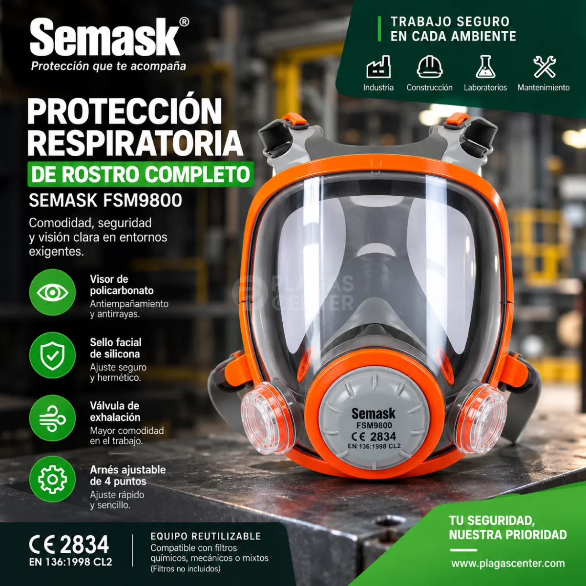 Semask fsm9800 uso proteccion respiratoria